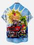 Men's Cartoon Funny Graphic Short Sleeve Hawaiian Shirt